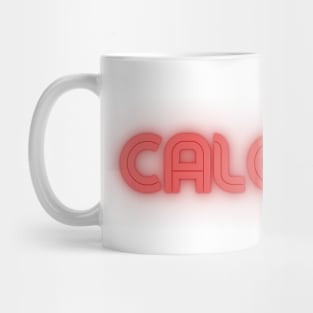 Calgary Retro Word Art Mug